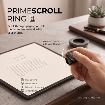 PrimeScroll Ring — Wireless Bluetooth Remote & Scroller