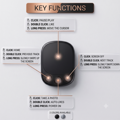 PrimeScroll Ring — Wireless Bluetooth Remote & Scroller